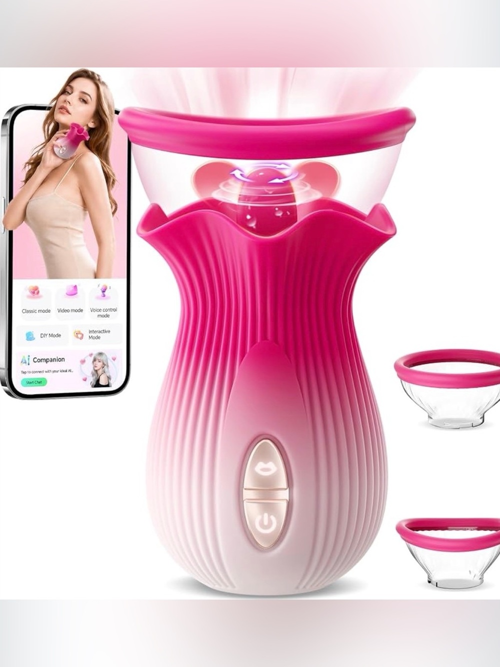 Pink Floral massager with App Control